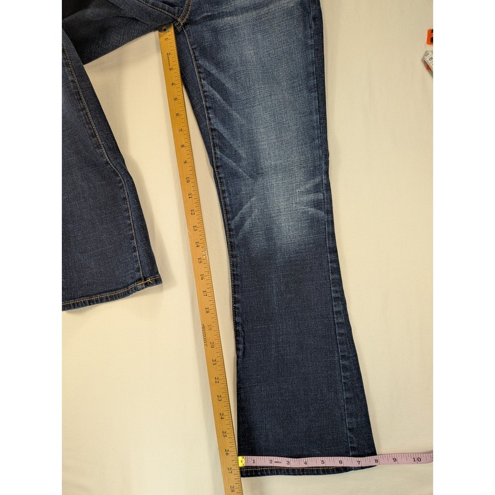 American Eagle Skinny Kick Boot Jeans Womens 10s Denim Low Rise Flare Preppy Y2k - Picture 8 of 9